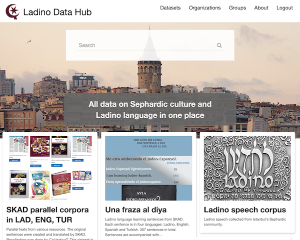 Ladino Data hub screenshot
