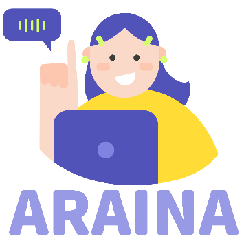 Image from Araina project with a girl recording voice on her computer for Aranese