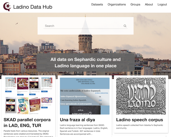 Ladino Data Hub screenshot